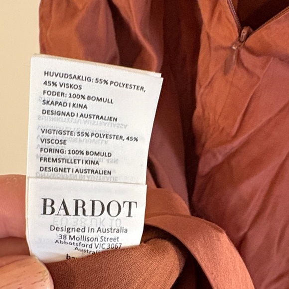 Bardot Terracotta Strapless Dress - Picture 3 of 9